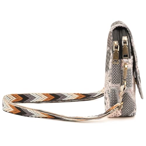 Image of SILKAREA Embroidered Cute Mini Crossbody Bag for Women Small Handbags Wristlet Wallet Bag Cell-phone Pouch Coin Purse