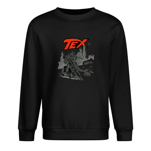 Abuela Maglietta Tex Willer Loose Funny Men's Long Sleeve Crewneck 100% Cotton Pullover Sweatshirts Black XL Abuela Maglietta Tex Willer Loose Funny Men's Long Sleeve Crewneck 100% Cotton Pullover Sweatshirts Black XL