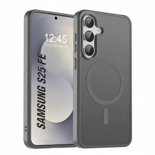 Image of AIBEX Back Cover for Samsung Galaxy S25 Fe | Slim Case with Wireless Charging Support | Anti-Scratch, Shockproof, Anti-Fingerprint & Lightweight Military-Grade Protective Cover - Grey