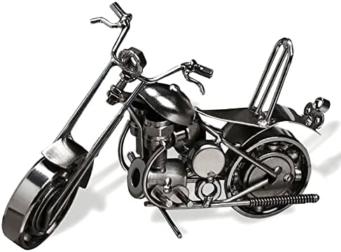 Handgelötetes Motorrad Modell Aus Metall - Schmiedeeisen Deko 20cm