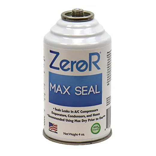 ZeroR Max Seal 4oz Aerosol (ES Pro Seal), Replacement for R134a & R12 Liquified Petroleum for Non mvac use in Non self Sealing containers, Made in USA