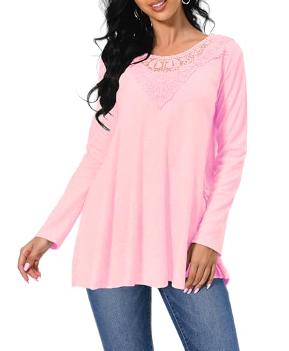 Afibi Shirts for Women Long Sleeve Casual Loose Fit Tunic Tops For Leggings4