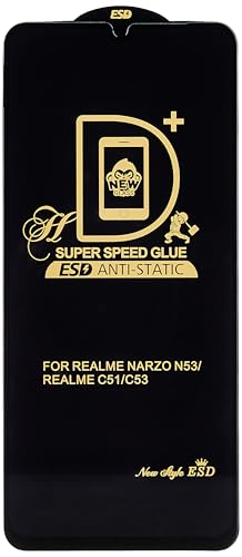 Image of HD Tempered Glass Screen Protector Compatible For Realme Narzo N53, Narzo C53 With Edge To Edge Coverage And Easy Installation Kit