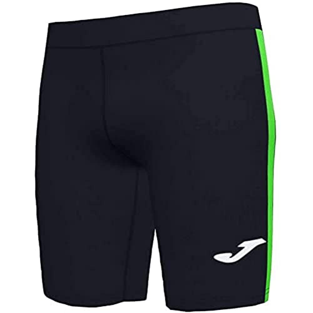 Joma Elite VII Short Running, Man, mens, 101520.117, Black-Fluorescent Green, M