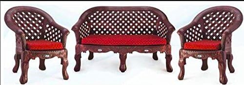 Nilkamal Sofa Set 2-1-1 with cushions (Rose Wood Color) By Homegenic®