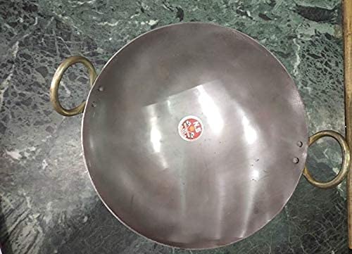 Indian Cast Iron Karahi 2L Wok with Handles
