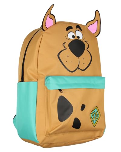 Scooby Doo Personagem 3D Orelhas 43.2 cm Mochila Laptop Viagem Livro Bolsa Acolchoada Traseira Alças Ajustáveis