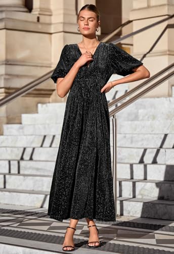 Image of Maxigerui Women's Velvet Maxi Dress Formal Dresses for Wedding Guest Dress