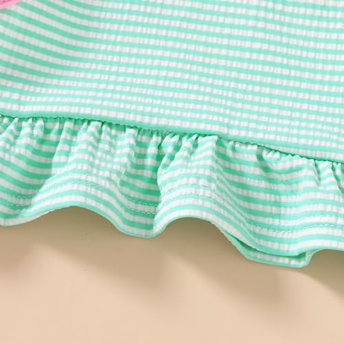 Image of HAPPYMA Baby Swimsuit Toddler Girl Bathing Suit Summer Stripe Bikini Set Beach Two Piece Swim Wear