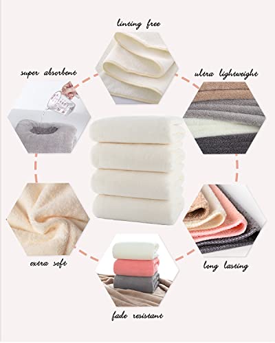 Lumimi Towels 4 Soft Bath Towel Set Super Soft Absorbent Light Weight Dry Well and Durable Gym Beach Travel, 55" L x 27" W - Image 2