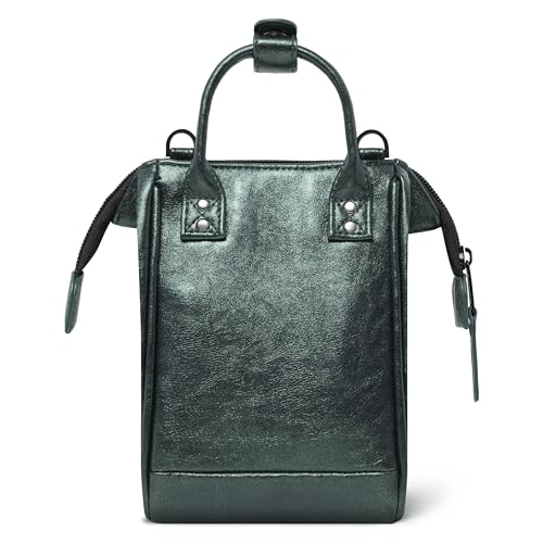 Bolso bandolera Adventurer verde oscuro iridiscente Cabaïa resistente y compacto 6