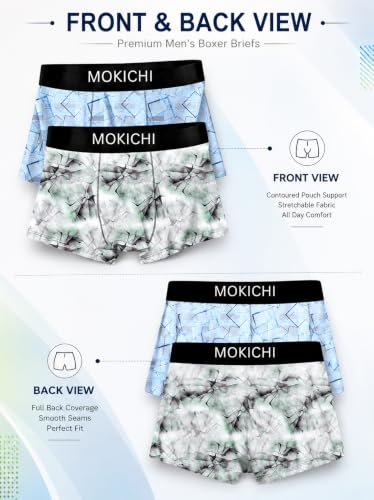 Image of Men's Printed Trunks, Pack of 2 | Abstract Geometric Design | Stretchable Elastic Waistband | Comfortable Regular Fit Underwear