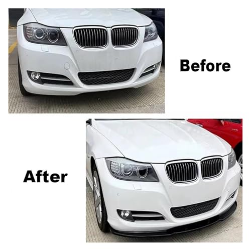 Protection pare-chocs BMW E90 E91 LCI : lèvre de protection look carbone - 3