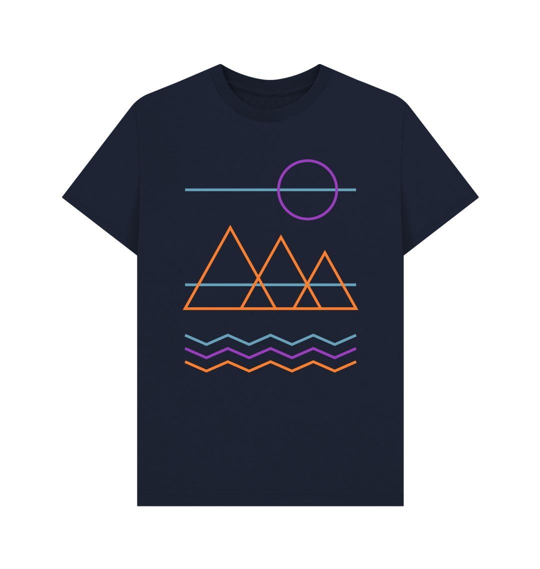 Rapanui Men's Navy Blue Mountain T-Shirt
