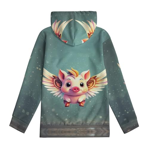 Sweat à capuche cochon pour garçons et filles de 110 à 150 cm - 5