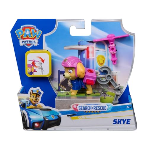 PAW PATROL Boneca Skye Search & Rescue, Patrulha Canina, Figura com Mochila e 2 Ferramentas Intercambiáveis, para Maiores de 3 Anos