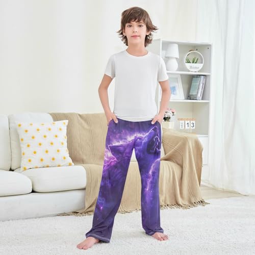 Pajama Pants Wolves with Lightning Long Sleep Pants Lounge Bottoms4
