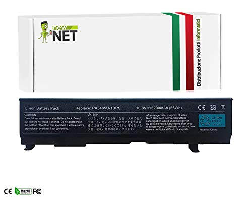 Batería para Asus newnet 10.8u00a0u0096u00a011.1u00a0V 5200u00a0mAh baterías originales equivalente PA3465u00a0u0096u00a01BRS PA3465U PA3465U-1BAS PA3465U-1BRS PABAS069u00a0Baterías compatible con I seguenti modelos de PC Toshiba Dynabook TW/750LS Toshiba Equium A110u00a0Series A110u00a0u0096u00a0233u00a0A110u00a0u0096u00a0252u00a0A110u00a0u0096u00a0276u00a0M50u00a0u0096u00a0192u00a0M50u00a0u0096u00a0244