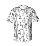 Photo Gallery vppur camicia hawaiana da uomo con stampa di piante di cactus, a maniche corte, per vacanze al mare e gite estive, nero, m Photo Gallery vppur camicia hawaiana da uomo con stampa di piante di cactus, a maniche corte, per vacanze al mare e gite estive, nero, m