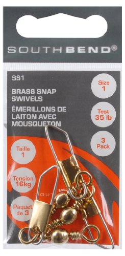 SOUTH BEND Swivel Brass Snap Swivels Sz-1
