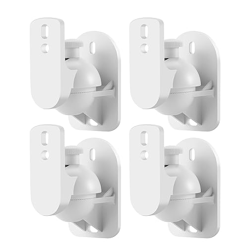 TNP Universal Satellite Speaker Wall Mount Bracket Ceiling Mount Clamp with Adjustable Swivel and Tilt Angle Rotation for Surround Sound System Satellite Speakers