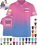 Custom Polo Shirt Design Your Own Text Logo Name Personalized Polo Shirts for Men Women Customize Golf Shirt Gifts Workwear Uniform Front Back Print