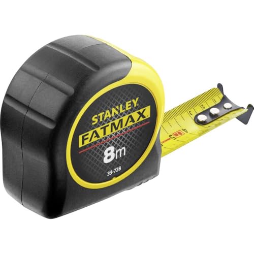 STANLEY Tape Measure Blade Armor 8 M Metric Shock Resistant with Mylar Coating and Cushion Grip 0-33-728