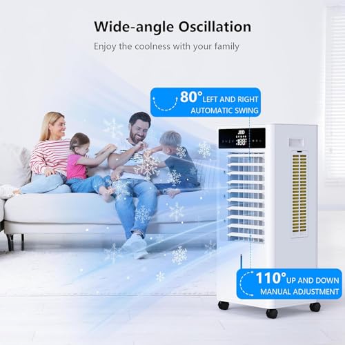 image for JRD Portable Air Conditioners with 4 Ice Packs, 12H Timer, Top Fill Du