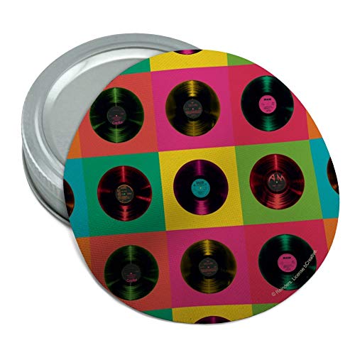 Vinyl LP Records Rainbow Colored Background Round Rubber Non-Slip Jar Gripper Lid Opener