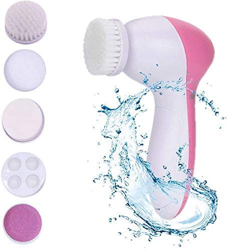 4beauty Therapy 5 in 1 Electric Wash Face Cleaning Machine Facial Cleanser Pore Cleaner Body Cleansing Massage Mini Skin Beauty Massager Brush (Pack of 1) - Image 2