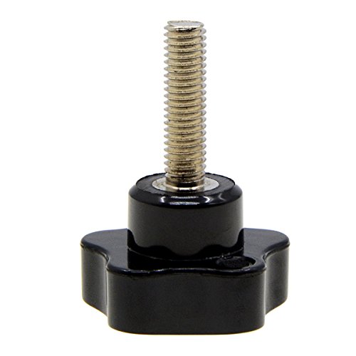YXQ M8 Hand Star Knobs Male Thread Stud Head Clamping Knob Replacement Black Plastic(12Pcs) - Thumbnail 3