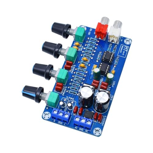 Image of XH-M164 HiFi NE5532 OP-AMP Tone Control Board with Preamp Volume Bass Treble Midrange Equalizer Dual AC 15V Power Input Low Noise Audio Amplifier Module for DIY Audio Projects