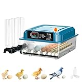 Duluvop Incubators for Hatching Eggs,36 Egg Incubator,Automatic Egg Turning,Temperature & Humidity Control,Abnormality Monitoring,Egg Candle,Professional Incubator for Chicken,Duck,Geese,Quail