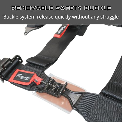 Image of 4 Point Safety Harness with Padding, Latch and Link Safety Harness