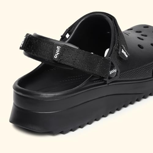 Image of YOHO Hacker Clogs for Men | Waterproof Monsoon Footwear & Rainy Shoes | Adjustable Strap Cushioned Sandals