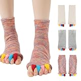 足指全開セラピーソックス 【3足セット】 スリーピングソックス 足指セラピー 5本指 ルームソックス 靴下 男女兼用
