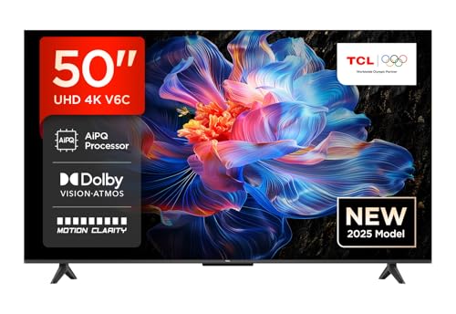 TCL 50V6C 50 Zoll Direct LED TV, 4K HDR Fernseher, Smart TV mithilfe von Google TV (Dolby Audio, Motion Clarity, Kompatibel mit Google Assistant) TCL 50V6C 50 Zoll Direct LED TV, 4K HDR Fernseher, Smart TV mithilfe von Google TV (Dolby Audio, Motion Clarity, Kompatibel mit Google Assistant)