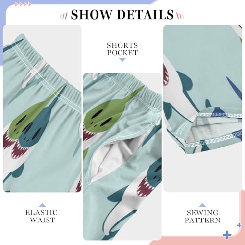 Lovely Sharks Pattern Lounge Pajama Pants Soft PJ Bottoms for Sleepwear Ages 6-14 Years4