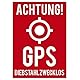 foliado® 6 Stück Aufkleber Hinweisaufkleber DIN A8 7,4 x 5,2 cm Sicherheit Schutz vor Diebstahl - Ideal für Objekte zur Abschreckung AVAS-004 (GPS - Diebstahl zwecklos)