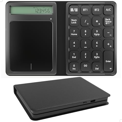 （22:00時点） Ewin テンキー 電卓 タッチパッド 3in1 Bluetooth ワイヤレス 2台同時接続 Macテンキー パンタグラフ式 超薄 軽量 高耐久 ブルートゥース 無線 numlock連動 Type-C充電 Windows/iOS/Android など対応