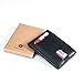 GintaXen Mens Leather Wallet Slim Front Pocket Wallet Billfold ID Window RFID Blocking-Black
