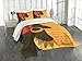 Ambesonne African Bedspread, Girl Profile Silhouette Earrings Feminine Grace Image, Decorative Quilted 3 Piece Coverlet Set with 2 Pillow Shams, Queen Size, Marigold Brown