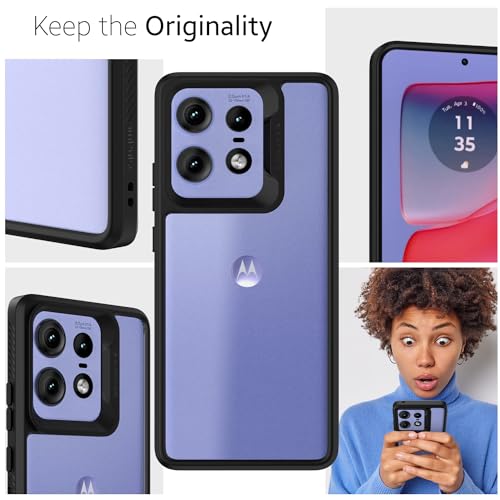 Image of KAPAVER Impulse Back Cover Case for Motorola Edge 50 Pro (TPU+PC) (Black)