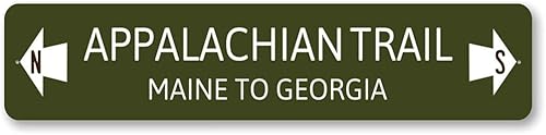 Señal de flecha izquierda y derecha del sendero de los Apalaches - 3 x 13