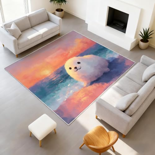 Moquette phoque coucher de soleil pour sécuriser un sol glissant