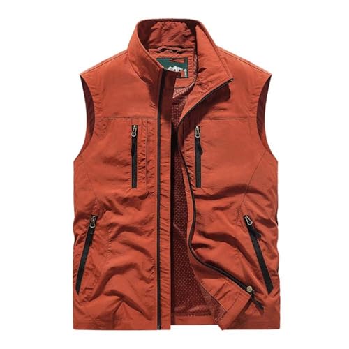 Men's Lightweight Utility Vest Outdoor Sleeveless Zip Up Jacket With Multi Pockets For Hiking Travel4