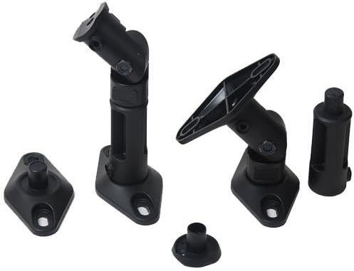 VideoSecu 5 Black Universal Speaker Mount Brackets for Walls and Ceilings 1XZ (Black, 5 Pack)