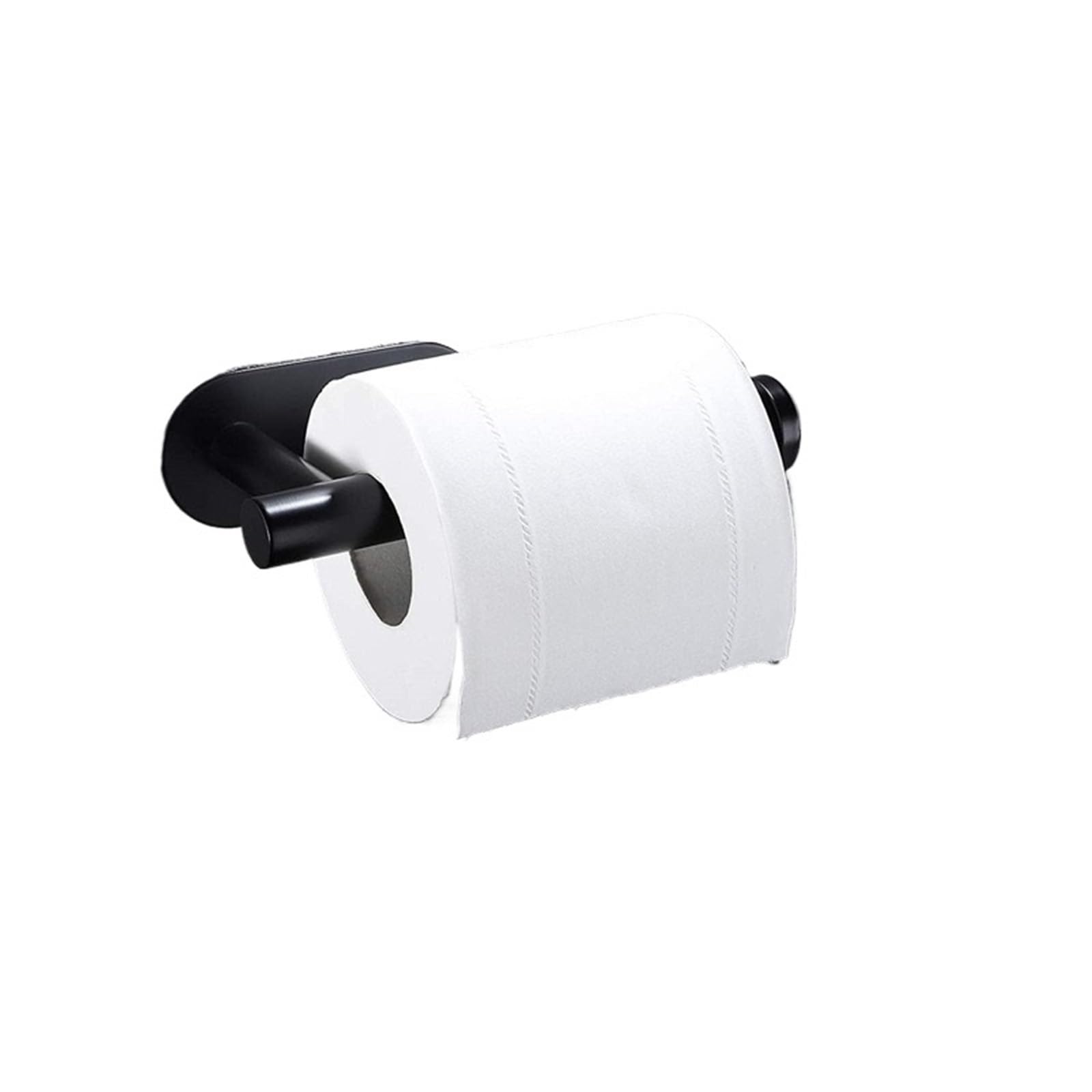 Paper Towel Holder Kitchen Paper Towel Holder Adhesive Tissue Hanger Toilet Roll Dispenser Cabinet Storage Napkin Rack Bathroom Accessories(Black cylindrical)