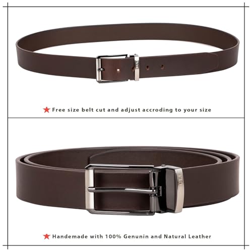 Image of HORNBULL Mens Tosca Leather Belt | Top Grain Formal and Casual Mens Belt