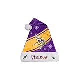FOCO H10NF19HENFL Minnesota Vikings High End Holiday Santa Hat CapHigh End Holiday Santa Hat Cap, Team Color, One Size